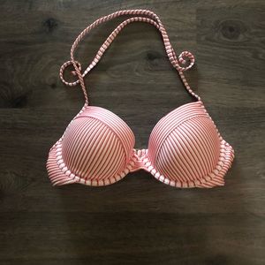 34C striped bikini top